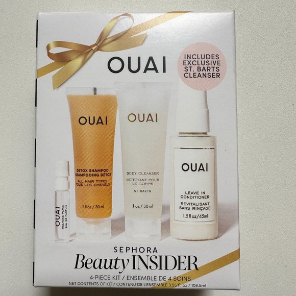 ⚡SOLD⚡OUAI 4 Piece Kit Travel Size Shampoo Conditioner Cleanser Sephora Beauty - Picture 2 of 3